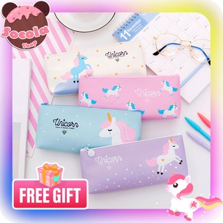 Bóp viết đựng bút, dụng cụ học tập Unicorn khóa kéo dễ thương