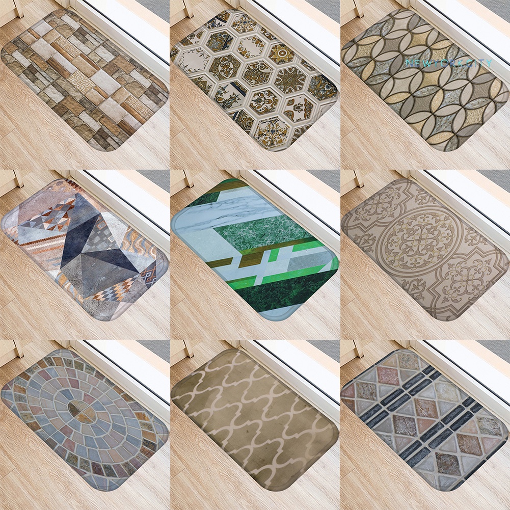 Thảm lót cửa chùi chân Chống Trượt Họa Tiết Hình Học