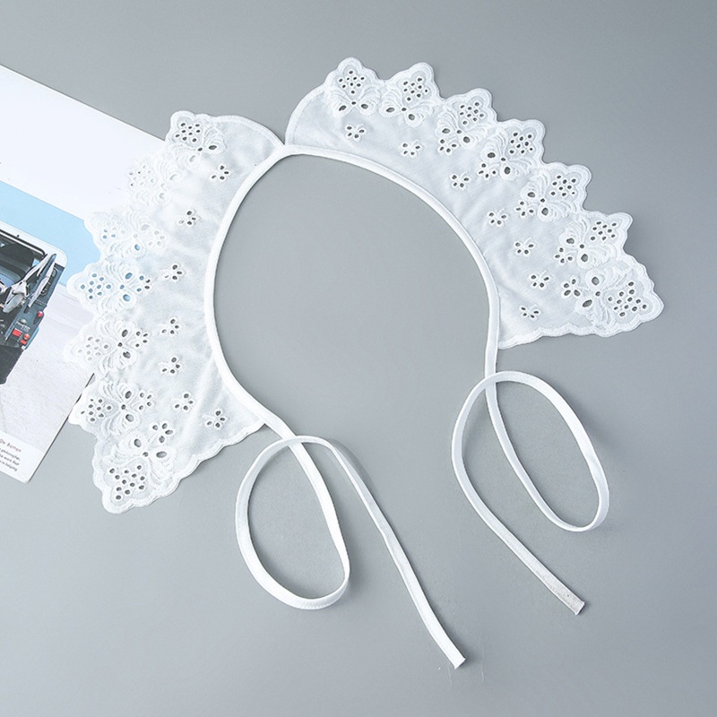 Khăn Choàng Cổ Thắt Nơ Thêu Họa Tiết Hoa Xinh Xắn Cho Nữ