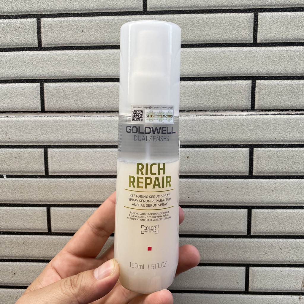 🇩🇪Goldwell🇩🇪Xịt xả khô siêu chăm sóc bảo vệ nhiệt cho tóc Restoring Serum Spray Goldwell Rich Repair 150ml