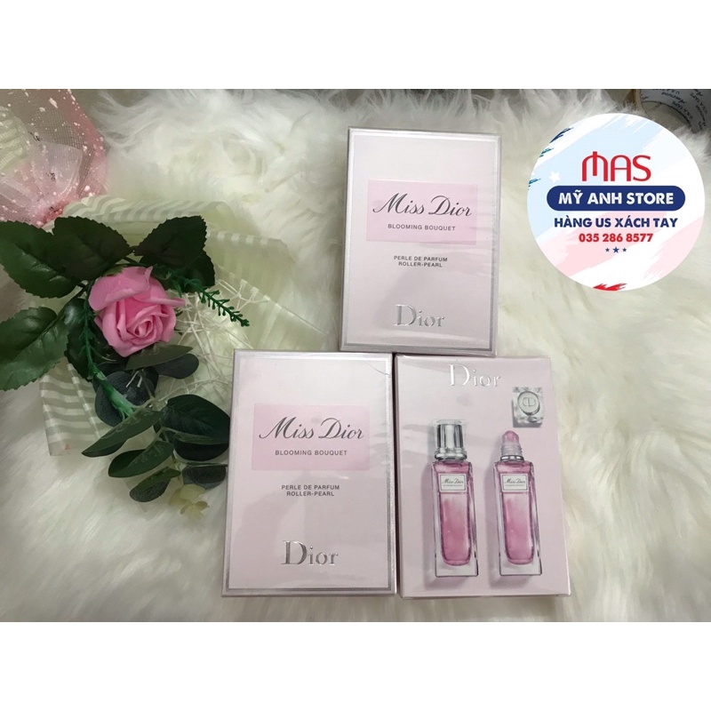 Tbộ  2 chai Miss Dior Blooming Bouquet Rollerpearl 2x20ml loại lăn