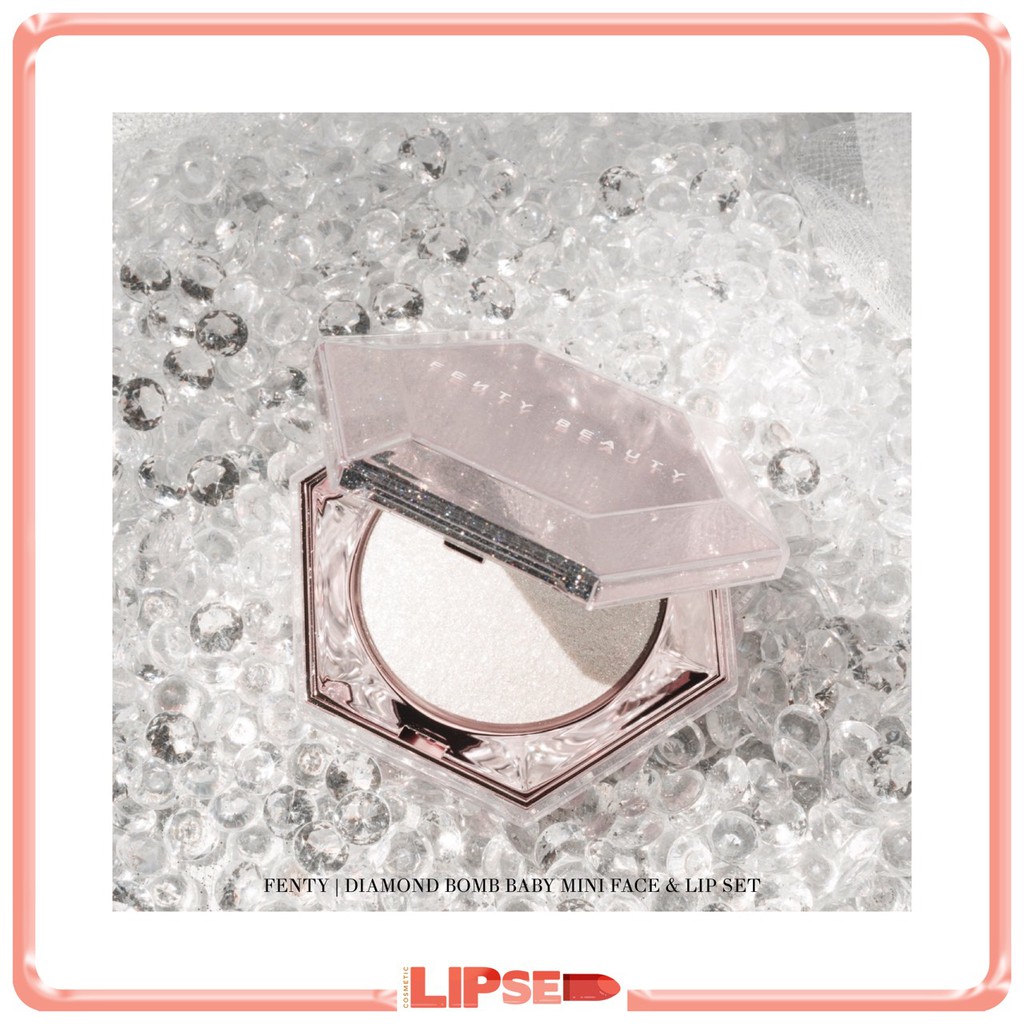 SON VÀ HIGHLIGHT FENTY BEAUTY MINI FACE + LIP DIAMOND BOMB TÁCH SET | BigBuy360 - bigbuy360.vn