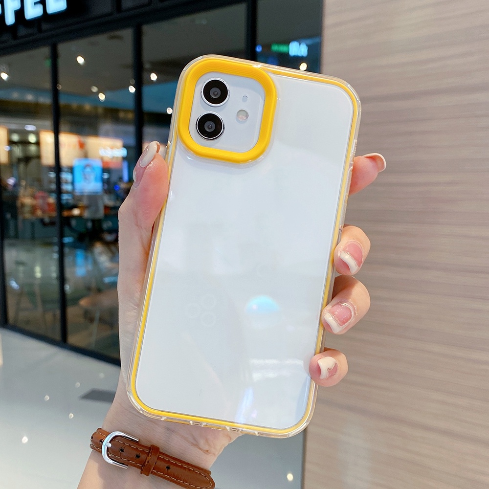 Ốp Điện Thoại TPU Mềm Trong Suốt Màu Kẹo Chống Sốc 3 Trong 1 Cho iPhone 7 8 Plus 7plus 11 12 13 Pro MAX X XR XS MAX SE 2020