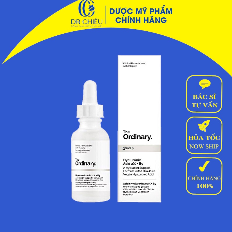 Serum Cấp ẩm hồi phục Hyaluronic Acid 2% + B5 - The Ordinary HA B5 The Ordinary [ Bản CANADA ]