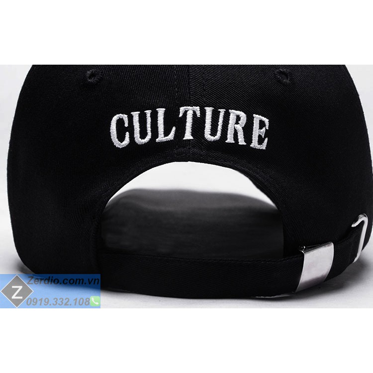 Nón kết nam nữ CULTURE đẹp màu đen, chất liệu cotton cao cấp - M44