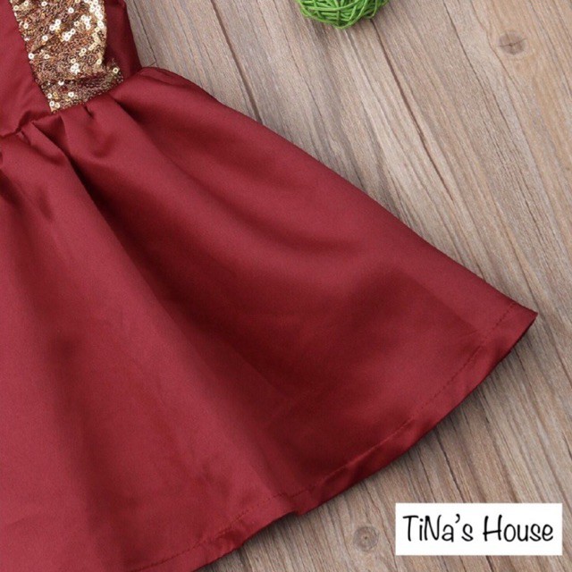 Đầm Công Chúa Hở Lưng vs Phối Nơ To, Đính Sepuins... Cho Bé Từ 1-5 Tuổi.