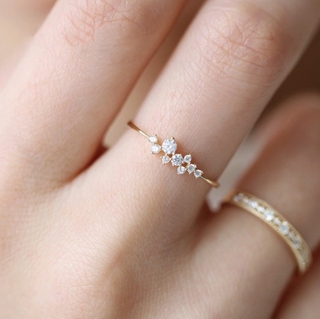 Nhẫn Mạ Vàng 18k Đính Đá Pha Lê