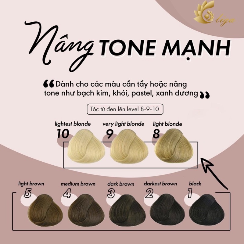 Thuốc NÂNG TONE Tóc - Lên Tone Sáng, Nhuộm Tóc Chuẩn Màu | Galistore