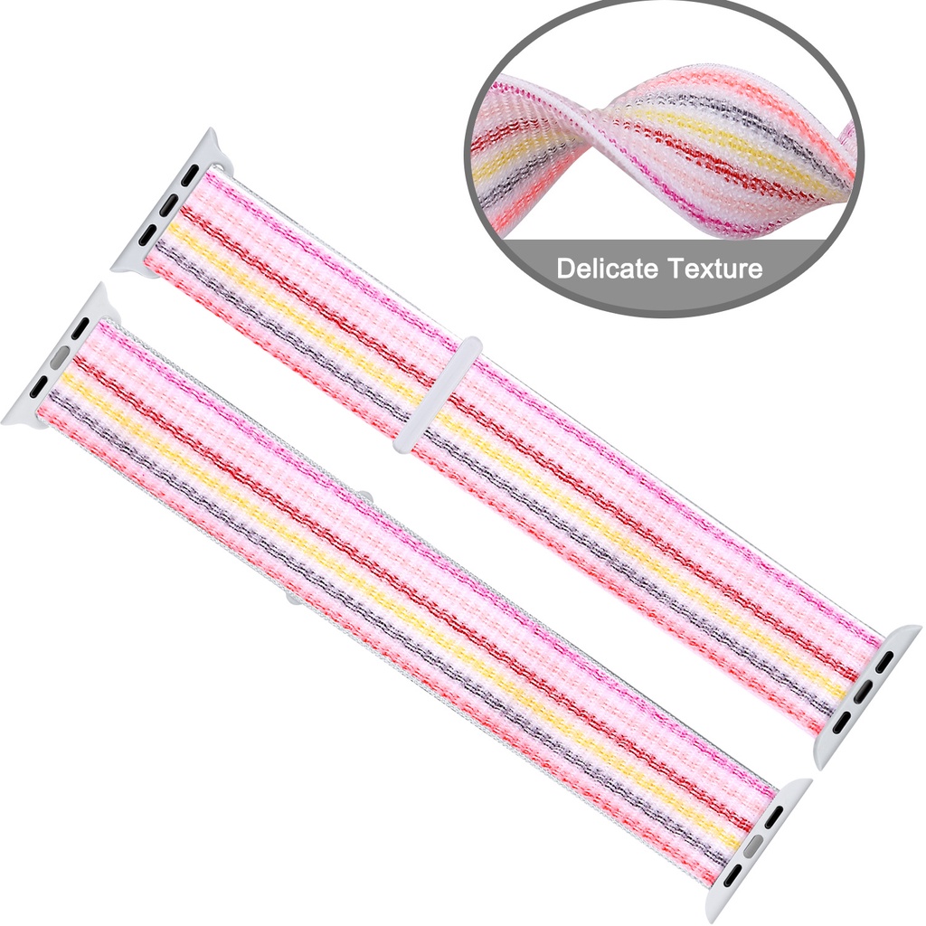 Dây Đeo Nylon Thể Thao 38mm 42mm Cho iwatch SE 6 5 4 3 2 44mm