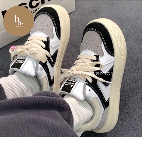 Giày thể thao nữ sneaker đơn giản dễ phối quần áo đế bằng tôn dáng phong cách basic