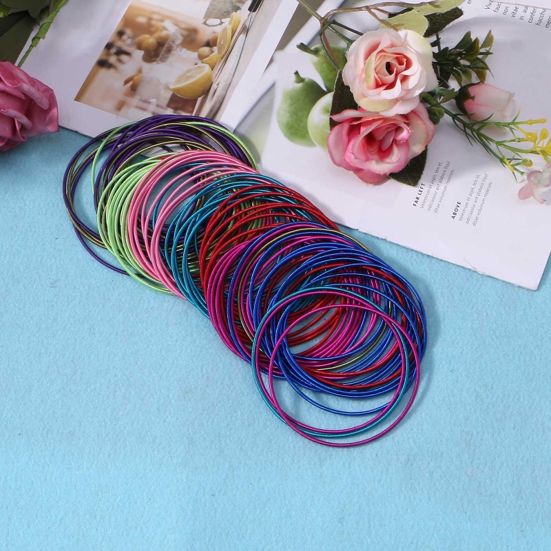 Set 10 Vòng Tay Kim Loại Nhiều Màu Sắc Truyền Cảm Hứng Thời Trang Unisex