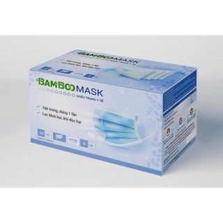 (Giảm Sốc) Khẩu trang y tế 4 lớp Bamboo Mask 50 cái kháng khuẩn ( Kèm giấy tờ chính hãng )