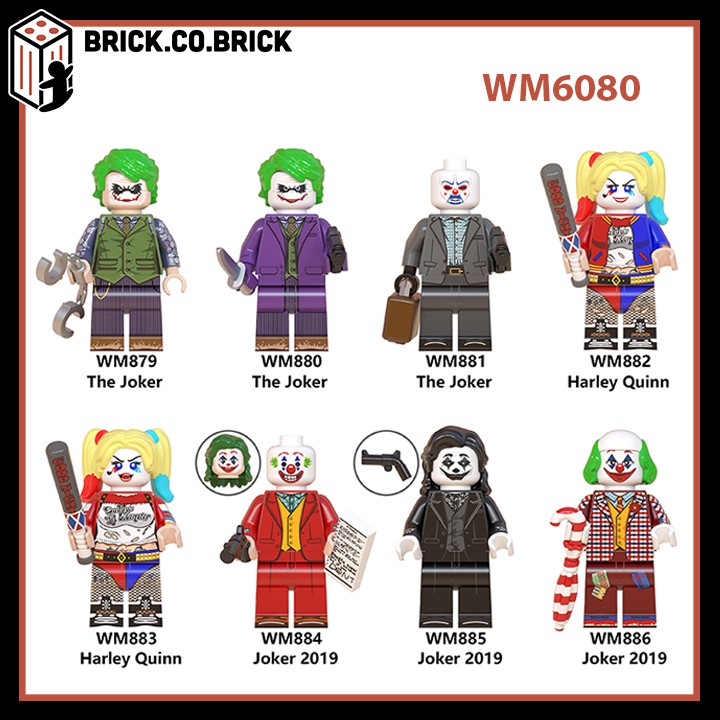 Đồ chơi Lắp Ráp Minifigures và Non Lego Super Heroes Siêu Anh Hùng DC / Marvels: Joker, HarleyQuin WM6080