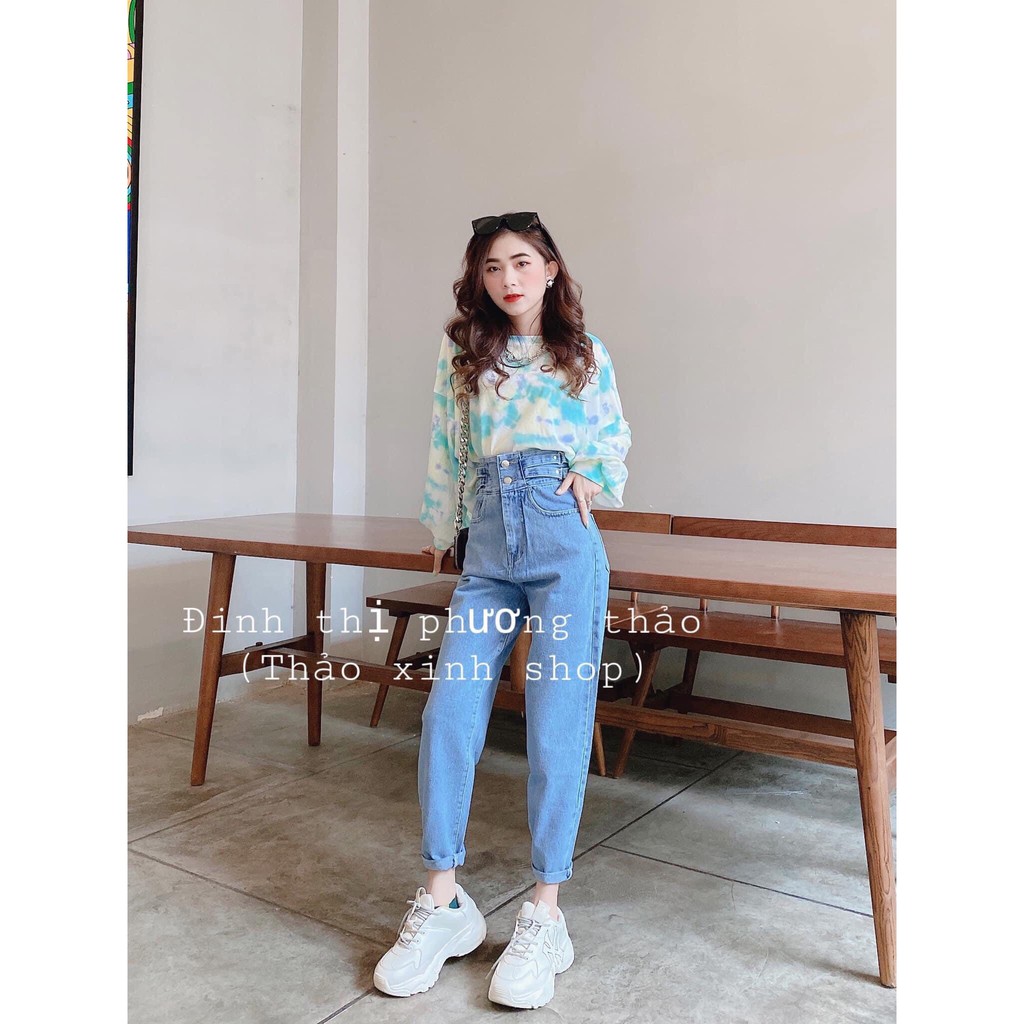 QUẦN BAGGY JEAN NỮ CAO CẤP LƯNG CAO BG182 | BigBuy360 - bigbuy360.vn