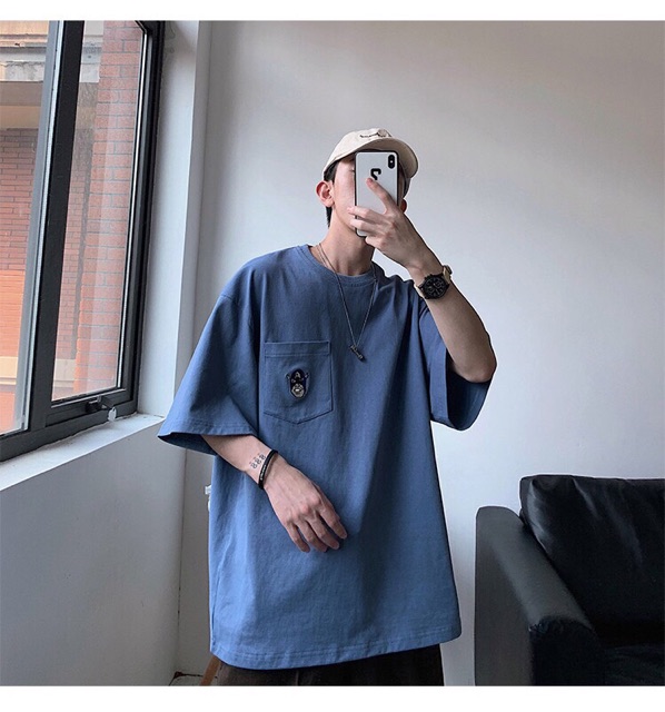 Áo Thun Tay Lỡ CÓ TÚI [Ảnh Thật]  Phom rộng Unisex Oversize cá tính, mặc đôi, mặc nhóm , năng động cực xinh 😍