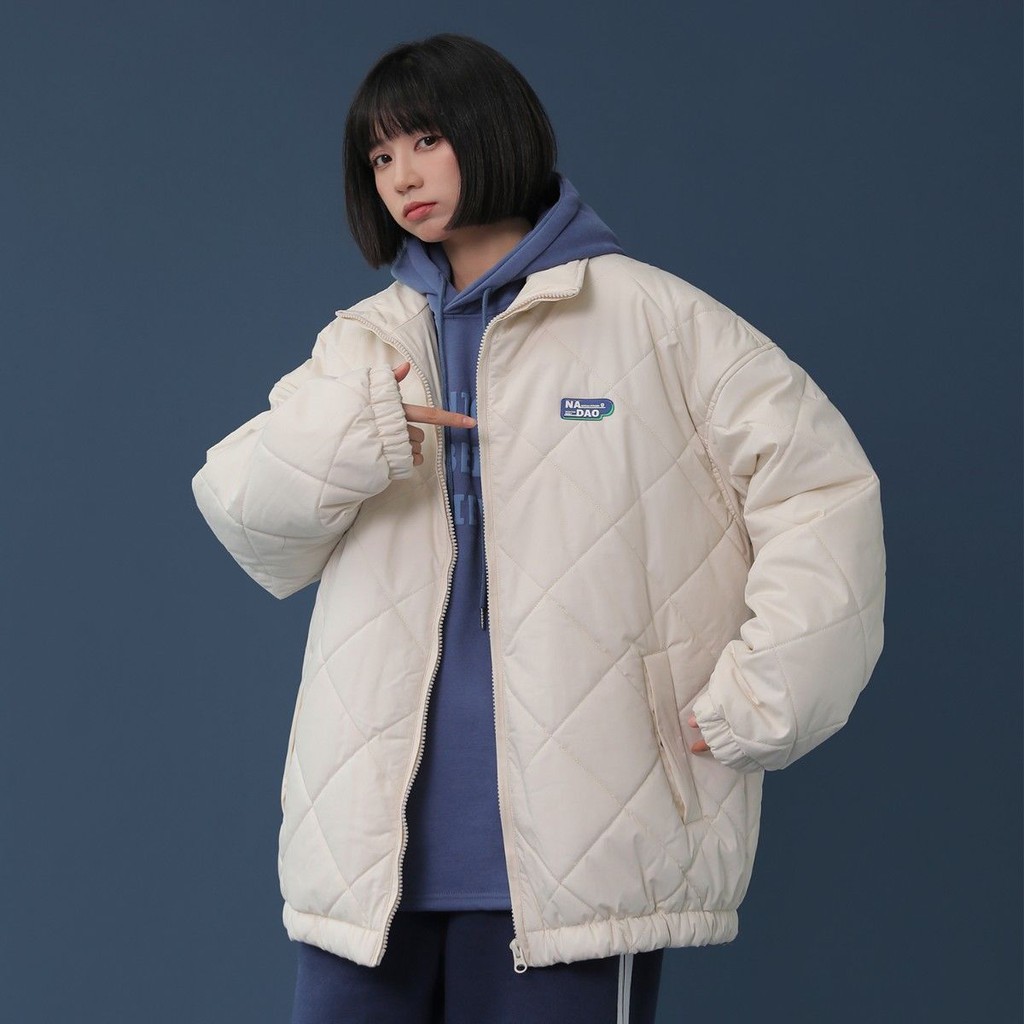 Áo khoác cotton dày dáng rộng kiểu Hàn Quốc thời trang mùa đông 2020 cho nữ