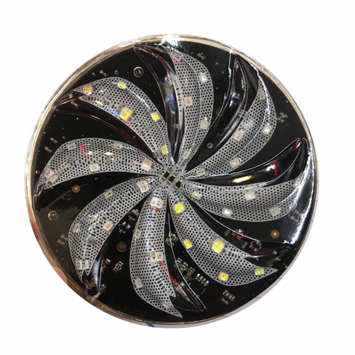 Led quạt xoay 8 cánh màu sắc đẹp