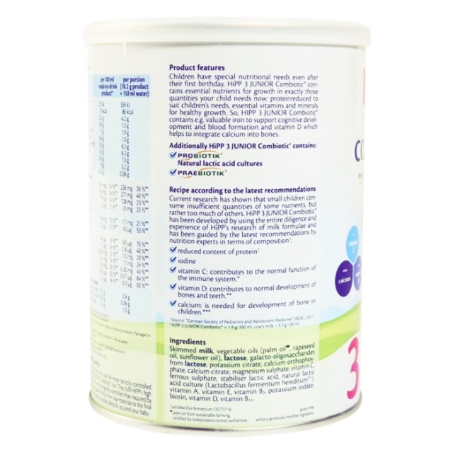 [Hipp] Sữa HiPP Combiotic Organic số 1-2-3 (350g)