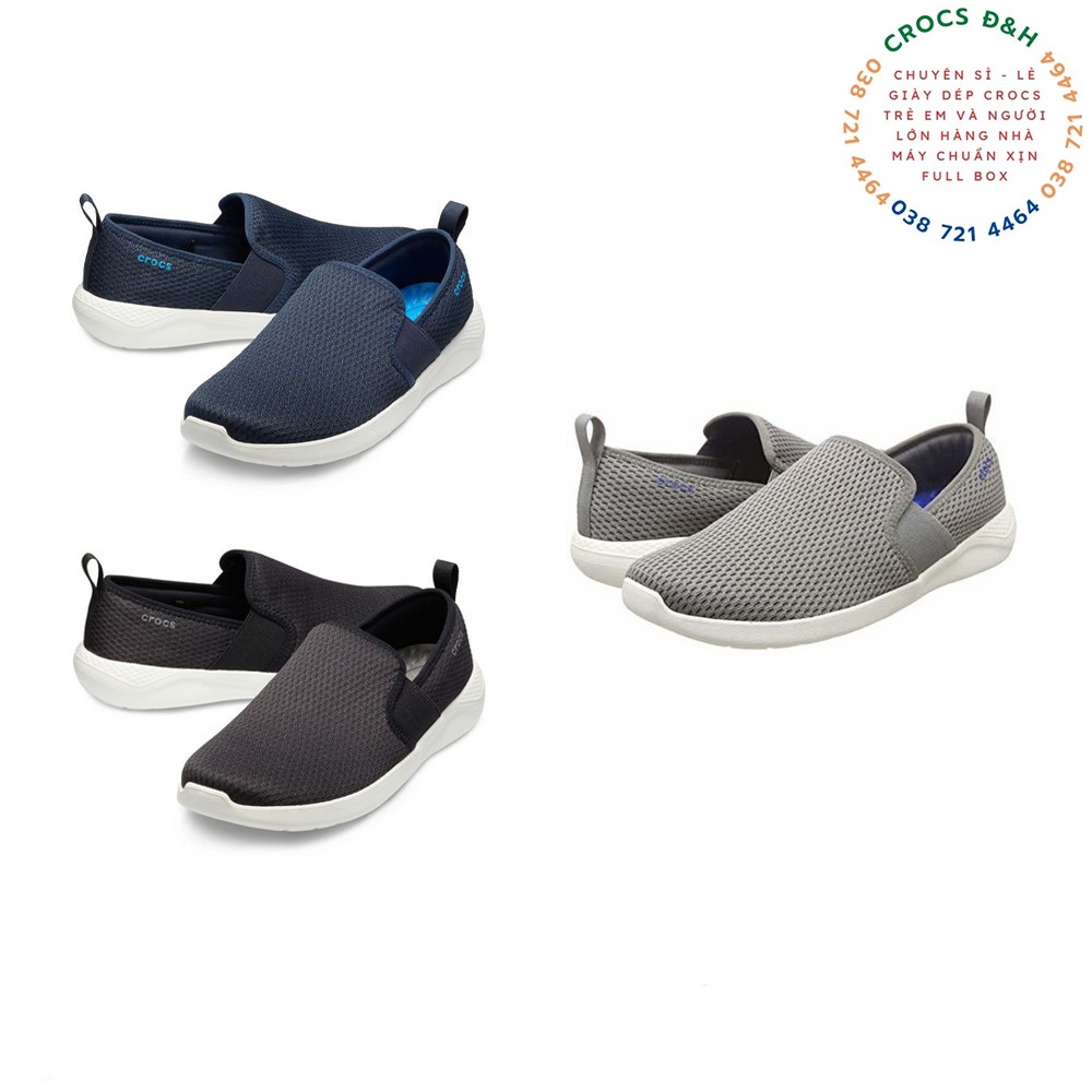 Giày  vải, giày lười vải lưới cá sấu literide mesh slip on đi bộ, đi chơi, đi làm, chống hôi chân cho nam