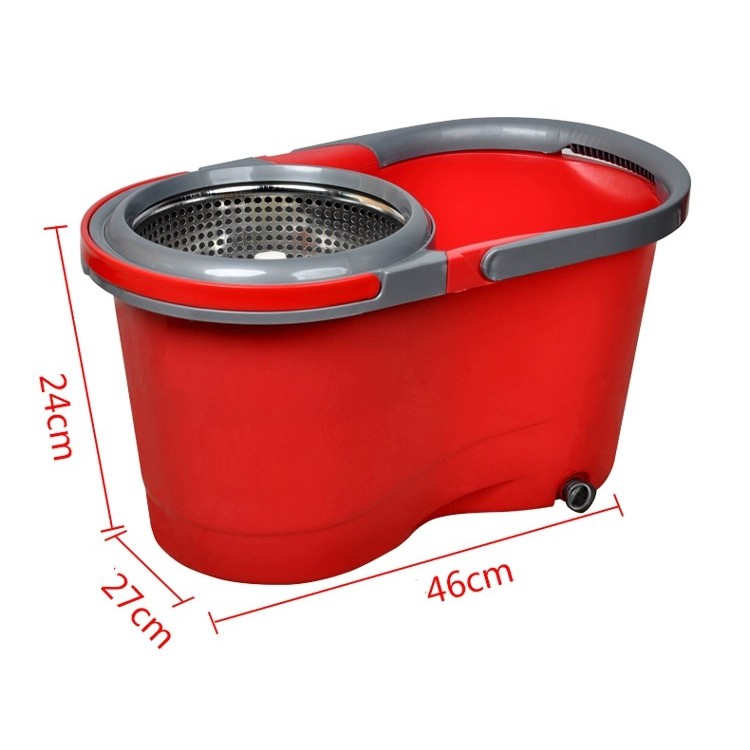 Bộ Lau Nhà Thông Minh Tự Vắt 360 Độ Lồng Giặt Inox Có Bánh Xe Tặng Thêm Bông Lau Hàng Thái Chất Lượng Cao