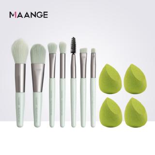 Bộ 7 Cọ Trang Điểm MAANGE + 4 Mút Trang Điểm Để Làm Đẹp