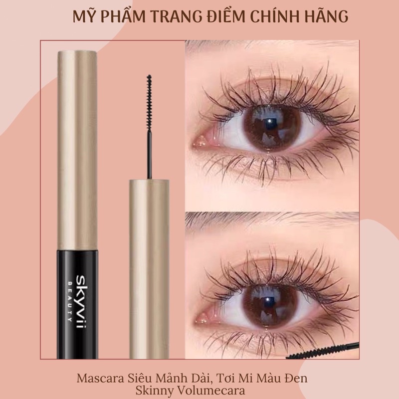 Mascara Dài &amp; Tơi Mi Màu Đen Skinny Volumecara - Waterproof Mascara