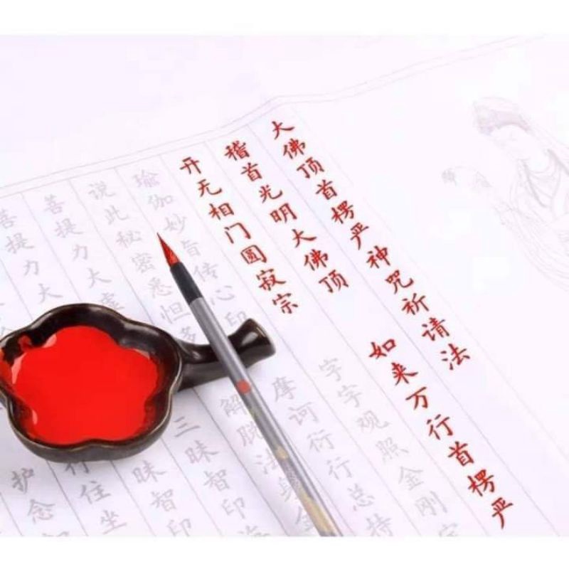 Mực tàu màu đỏ tươi chai lớn 280g