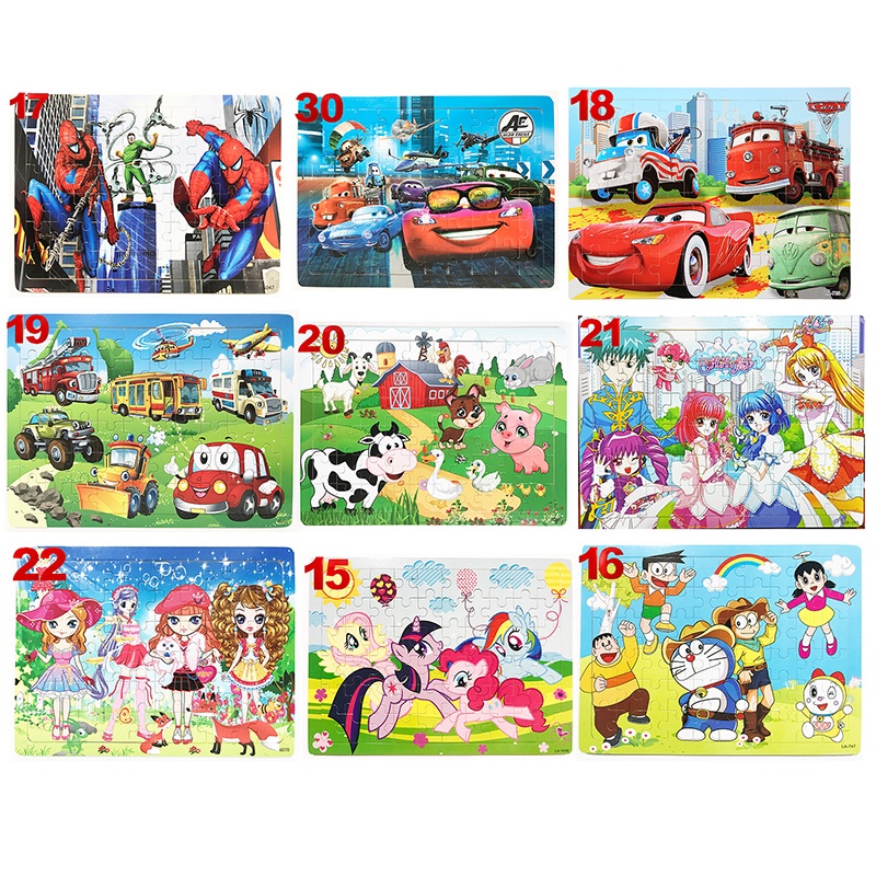 Bộ Đồ Chơi Ghép Hình 40-60 Mảnh Bằng Gỗ Cho Bé # 1-10