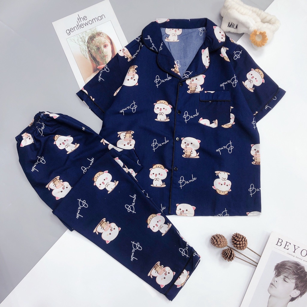 Đồ Ngủ Pijama kate thái ngắn tay cao cấp Nancy NT