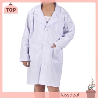 (Fas) Áo Blouse Trắng Có Túi Cho Bác Sĩ, Y Tá