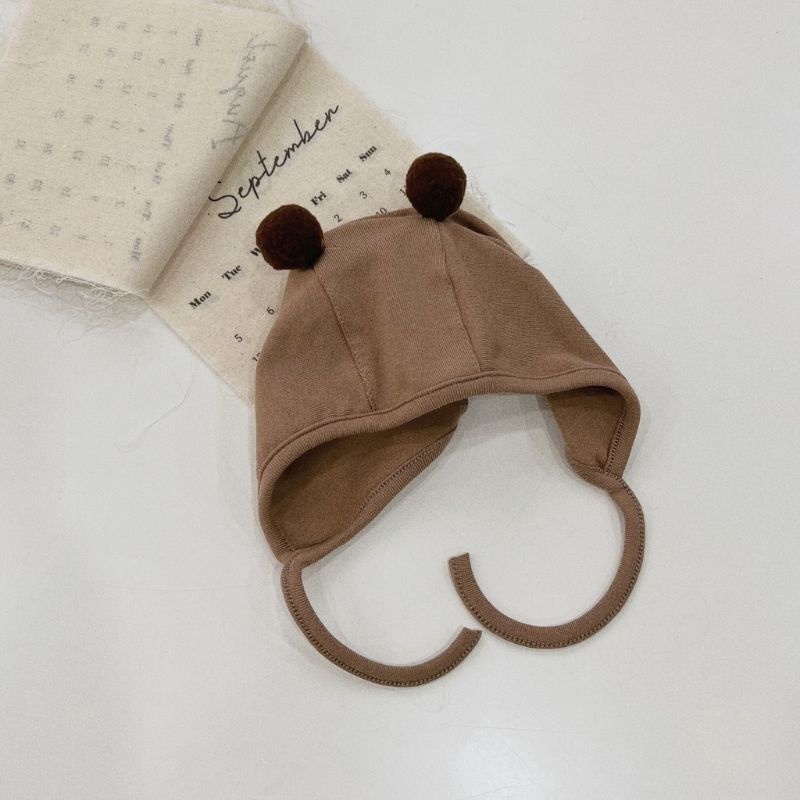 Mũ cục bông cotton Hàn mềm  mại cho bé trai,bé gái