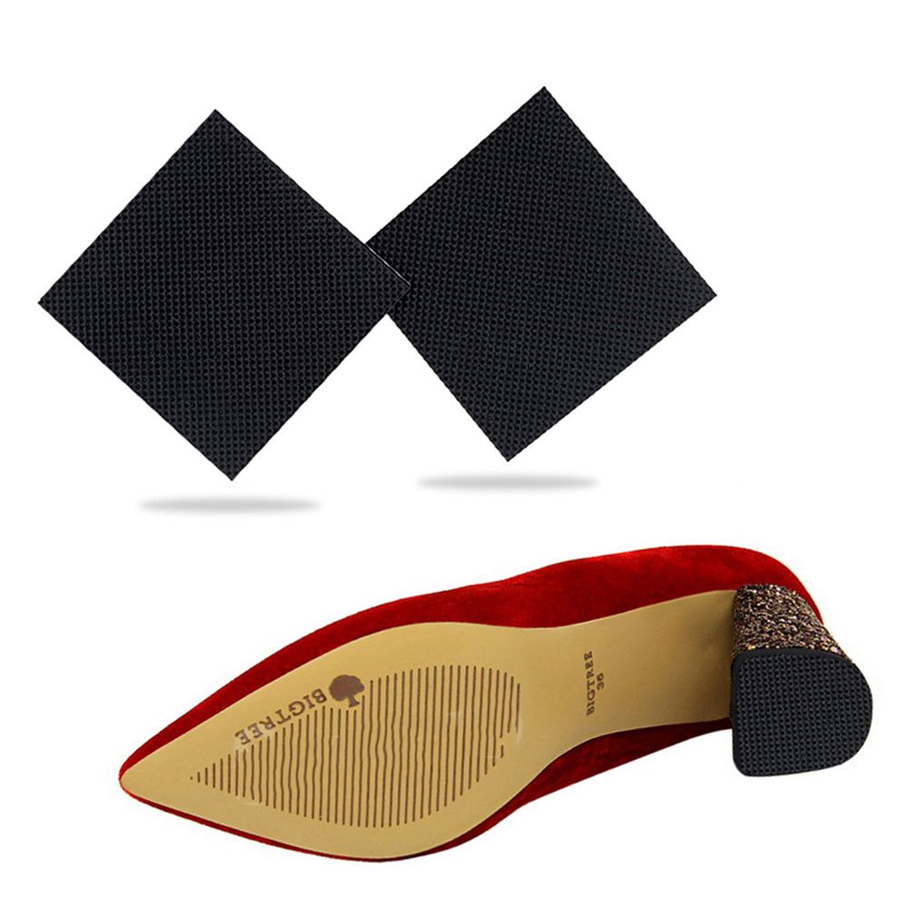 Bộ 2 miếng đệm dán bảo vệ đế giày cao gót bằng cao su chống trượt thoải mái tiện lợi