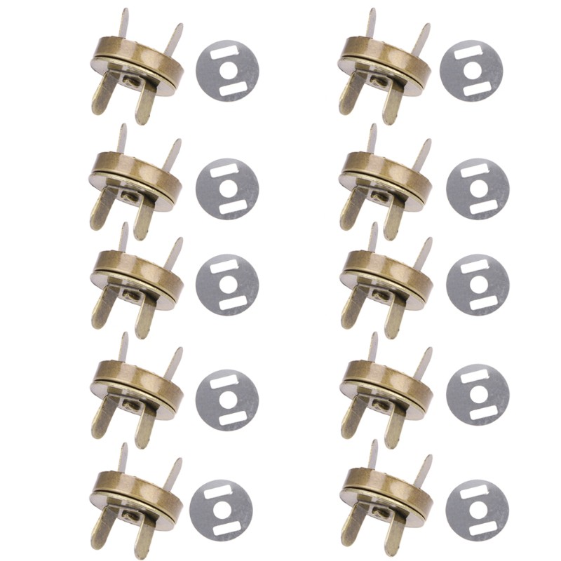 Set 10 khóa nam châm làm túi xách/ ví cầm tay DIY