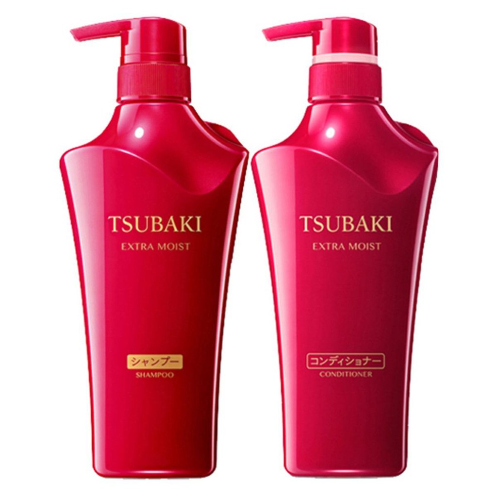 Bộ Dầu Gội + Dầu Xả Shiseido Tsubaki Extra Moist Classic Siêu Cấp Ẩm 500ml - Màu Đỏ