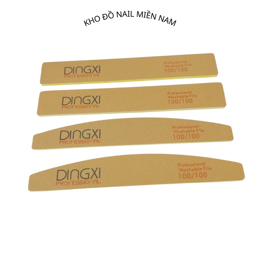 Dũa Móng Tay Dingxi Da Bò Độ Nhám 100/100 - Dũa Móng Gel Móng Bột