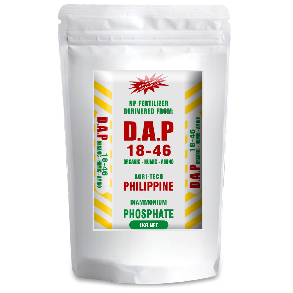 Phân bón nhập khẩu : DAP organic-humic-amino 18-46 philippine (1kg) - Sử dụng được cho tất cả loại cây trồng