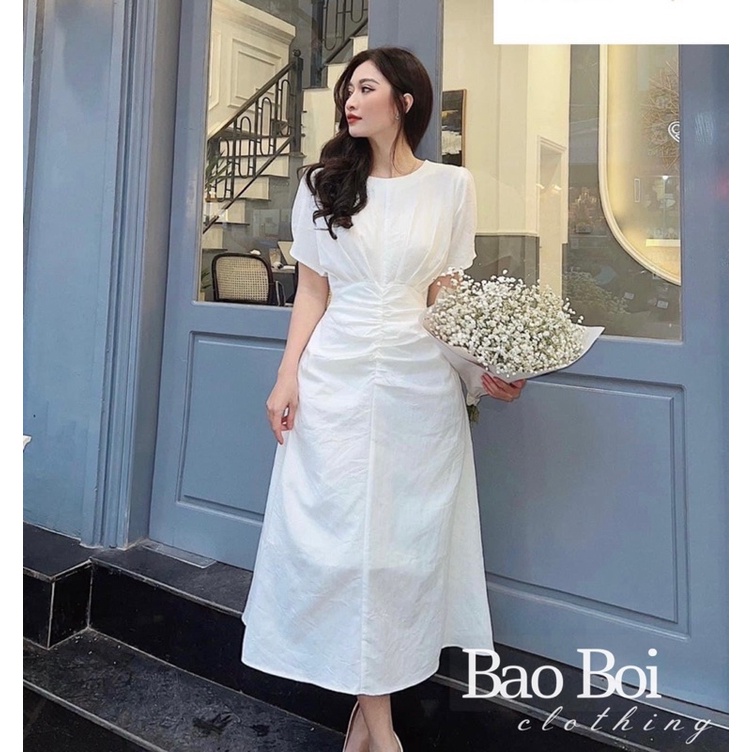 Váy đũi rúm eo dáng dài siêu xinh