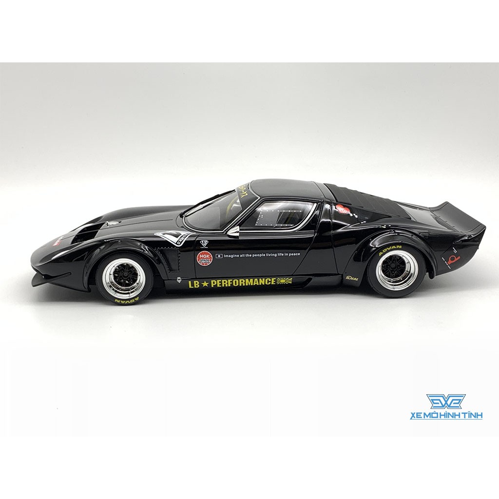 Xe Mô Hình LB-Works Lamborghini Miura 1:18 GTSpirit ( Đen )