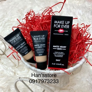 [ Make Up For Ever ]KEM NỀN MATTE VELVET SKIN FULL COVERAGE FOUNDATION MINI 5ML