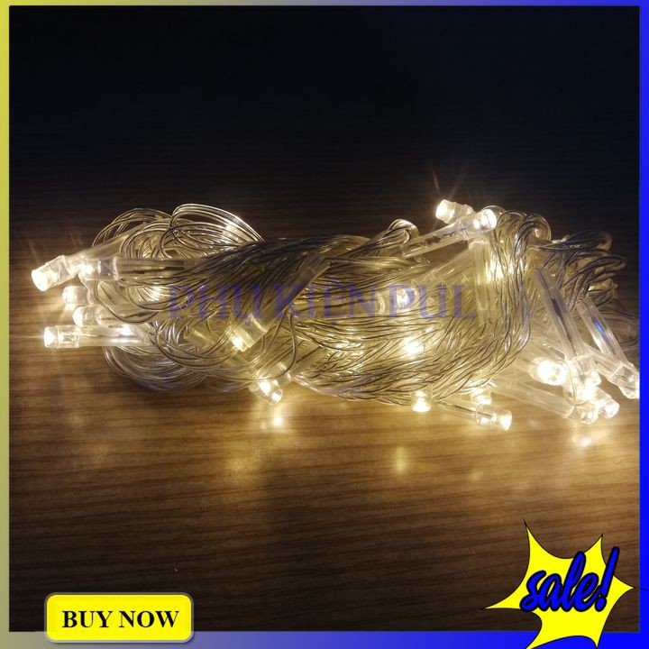 Dây đèn led màu vàng ấm áp trang trí 8m không nhấp nháy