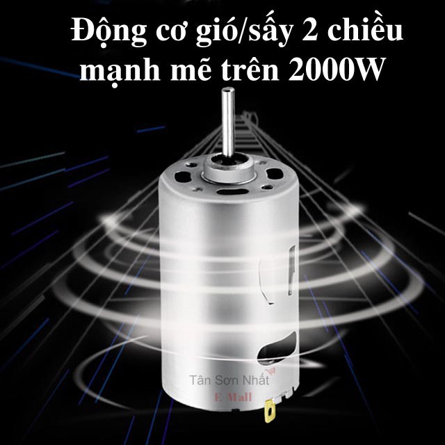 Máy Sấy Tóc DELIYA Nóng lạnh 2 chiều Công Suất Lớn 2200W Tặng Kèm 5 Phụ Kiện Chuyên Nghiệp