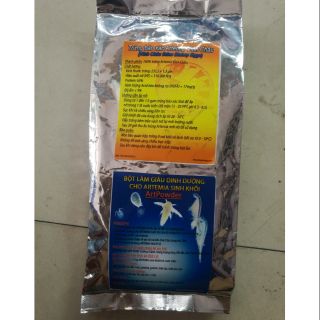 Bộ sản phẩm trứng artemia, muối biển, bột dinh dưỡng nuôi artemia