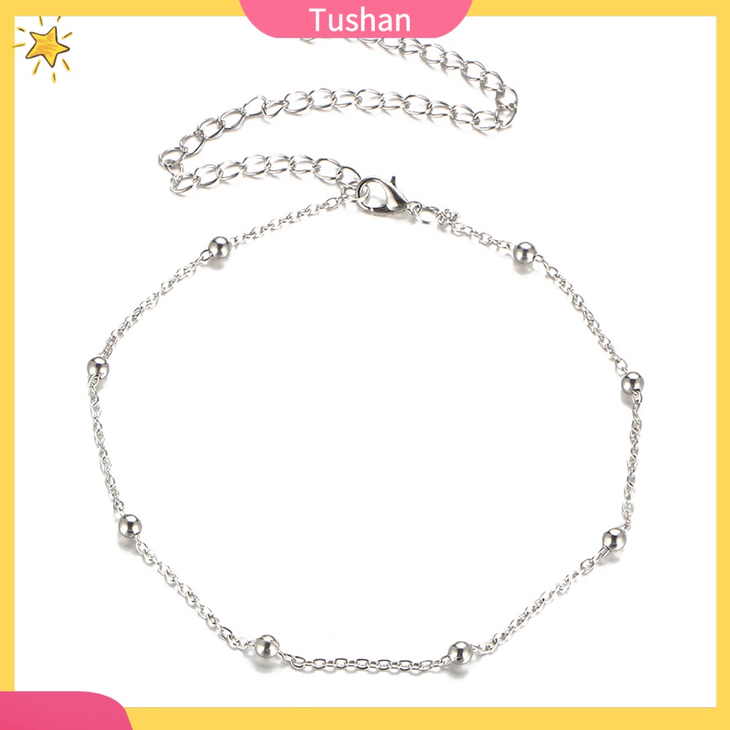 TUSH_Women's Fashion Beaded Chain Choker Satellite Chain Minimal Delicate Necklace