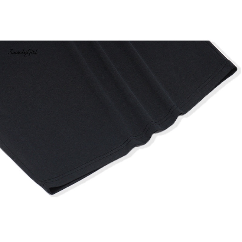 Đầm Mini Tay Dài Cổ Tròn Màu Đen Trơn Thời Trang 2022 Quyến Rũ Cho Nữ