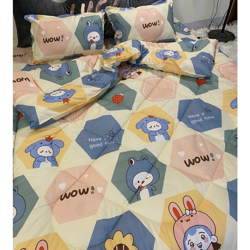Bộ 5 Món Vỏ Chăn Ga Gối ⚡𝐅𝐑𝐄𝐄 𝐒𝐇𝐈𝐏⚡ Coton poly cao cấp,đáng yêu bò sữa phong cách hàn quốc đủ size | BigBuy360 - bigbuy360.vn