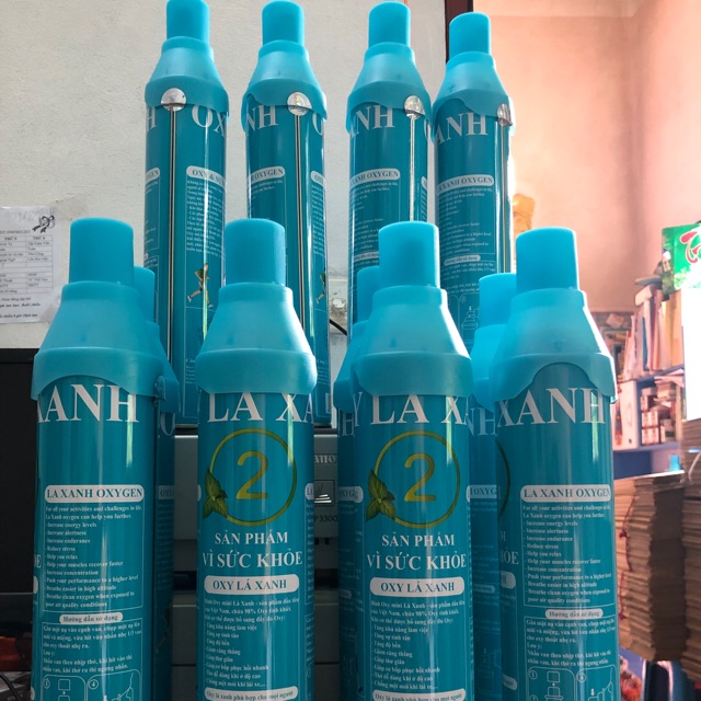 Oxy cầm tay mini lá xanh