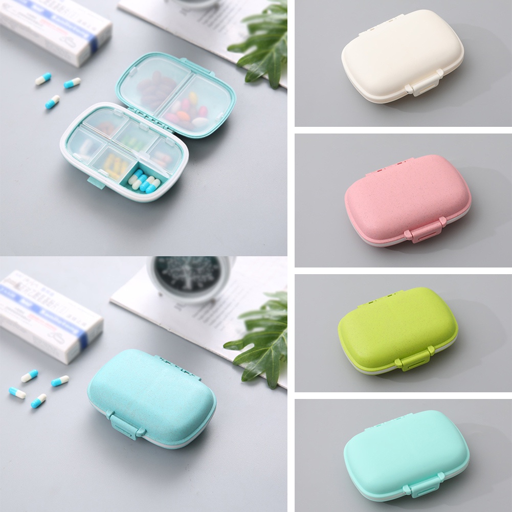 Hộp Đựng Thuốc 8 Ngăn Có Nắp Đậy Tiện Dụng Khi Đi Du Lịch