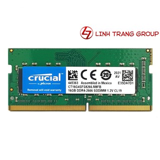 RAM laptop Crucial DDR4 16GB bus 2666 MHz - bảo hành 3 năm