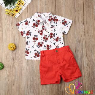❤Set Đồ Ông Già Noel Tay Ngắn Thời Trang Cho Bé Trai
