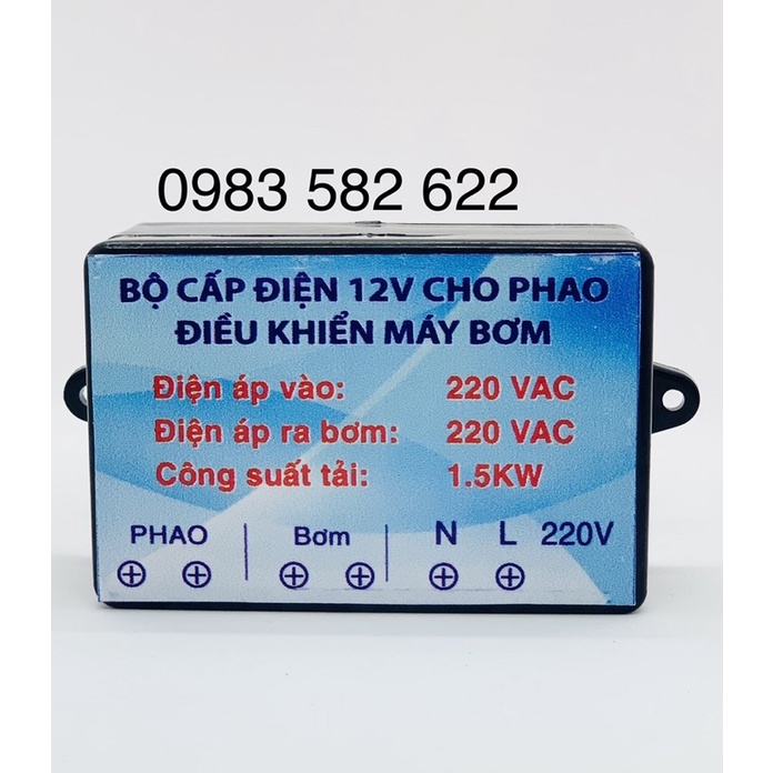 Phao bơm 12v an toàn đổi nguồn điện phao bơm trên bồn nước
